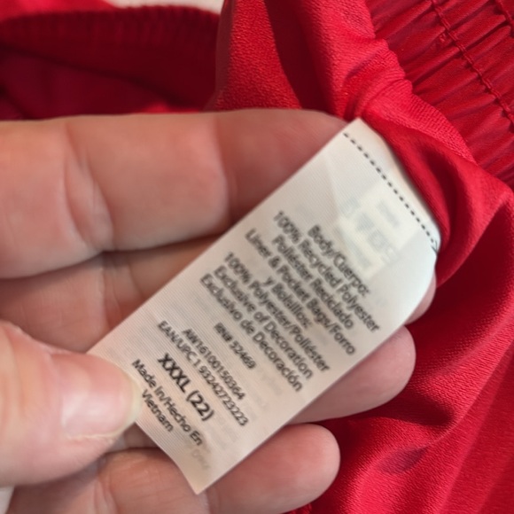 NWT athletic works 3X red shorts stretchy 867 - Picture 6 of 6